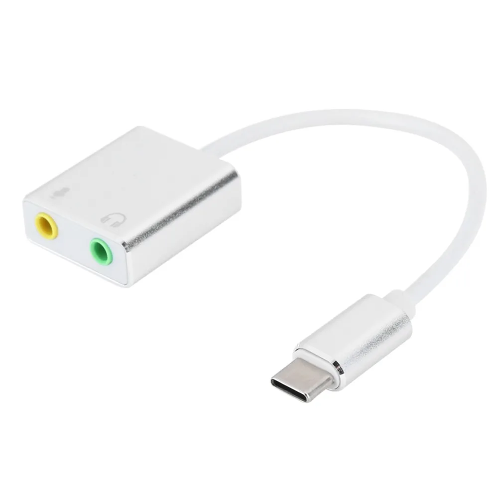 7.1 Channel USB Sound Card Plug and Play Aluminum Alloy External Headphone Converter No Drive 3.5mm Female USB Audio Splitter