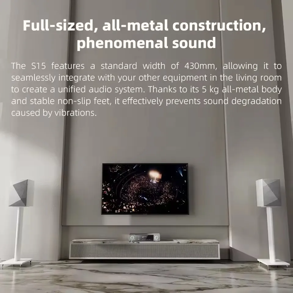 FiiO S15 سطح المكتب غاسل الصوت عالي الدقة DAC AMP الكل في واحد HIFI الحل AK4191 AK4499EX DAC رقائق أندرويد 12 سنابدراجون 660