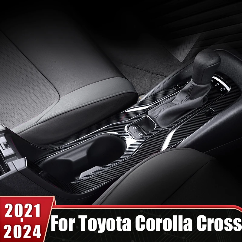 

Stainless Car Console Gearbox Panel Trim For Toyota Corolla Cross XG10 2021 2022 2023 2024 Hybrid Gear Shift Box Cover Stickers