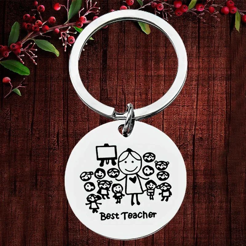 Charm Teacher Thanksgiving Gift Keychain Pendant Teacher'S Day Key Chains Keyrings Student Send Teacher Gift