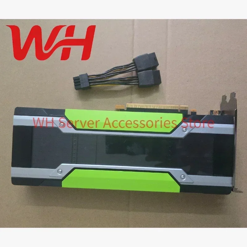 for NVIDIA Tesla P100 16GB HBM2 PCIE Graphics Card Server GPU with Adapter Cable for Deep Learning AI Computing Rendering