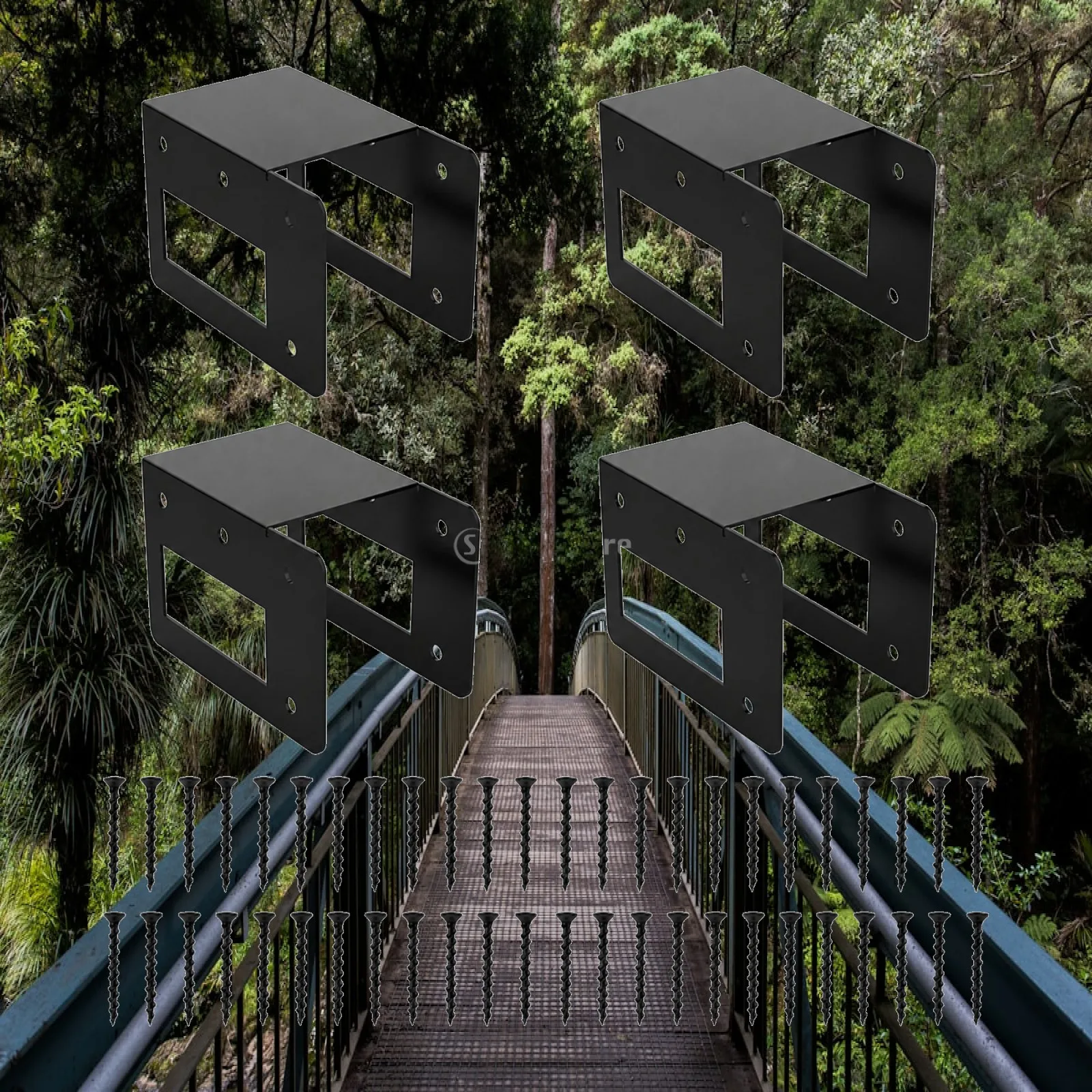 Coated Firewood Rack Brackets for 2x4 Lumber Build Custom Wood Storage Hardware for Patio Porch