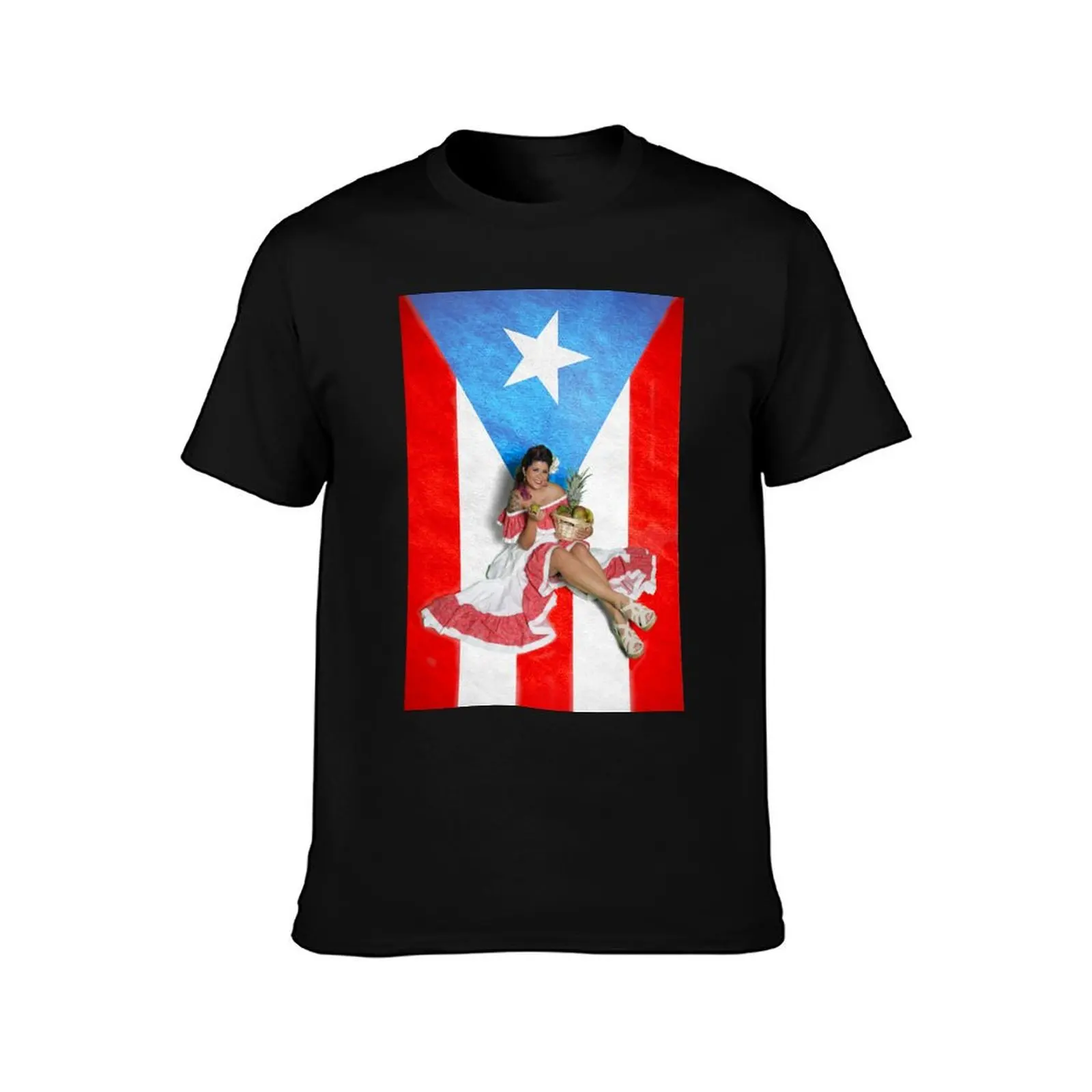 Puerto Rican Pin Up T-Shirt Summer Casual Cotton Tee Oversized Streetwear Tops Vintage Graphic Print Loose Fit Short Sleeve
