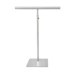 Stainless Steel Silk Scarves Display Rack Adjustable Fashion T-type Handbag Shelf Holder Backpack Wig Purse Display Stand Rack
