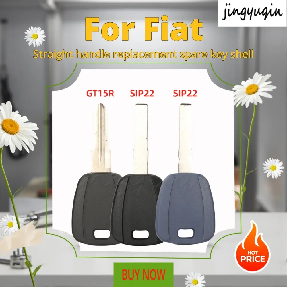 

Корпус для автомобильного ключа-транспондера Jingyuqin, сменный, с необработанным лезвием для Fiat/Ford, лезвие SIP22/GT15R, без чипа