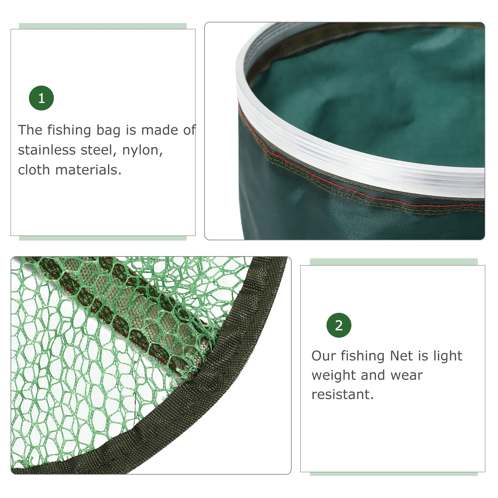 

Foldable Outdoor Fishing Net Portable Cage Shrimp Crawfish Lightweight Durable Fish Storage Bag Wear-Resistance