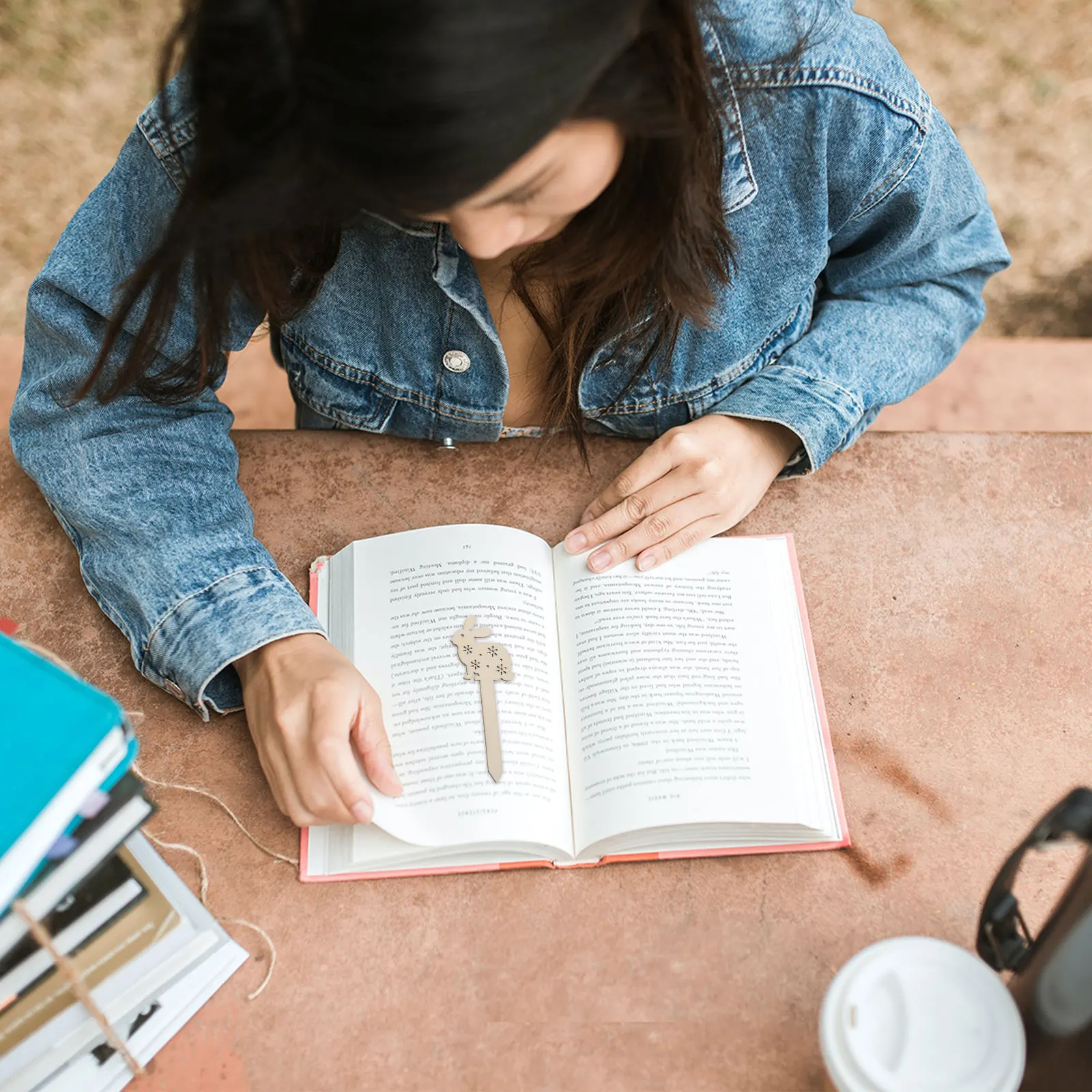 20Pcs Blank Wooden Easter Rabbit Bookmarks Unfinished DIY Craft Kit Decorative Bunny Markers for Readers Home Office Decor Bulk