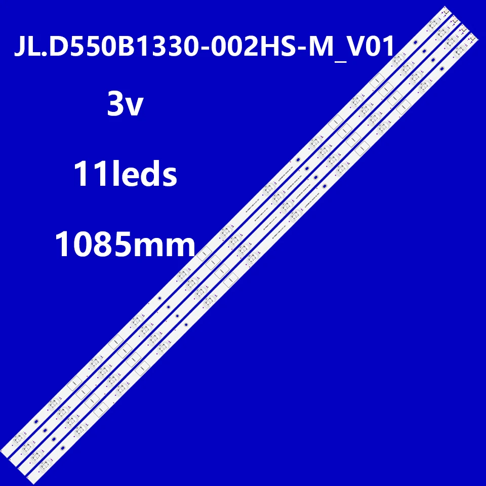 

LED Backlight strip For JL.D550B1330-002HS-M_V01 3V 11leds H-LED55EU7008 LB-C550Y19-55-UHG JU55SK04 LB-C550U17-E5K-H-G71-JF2