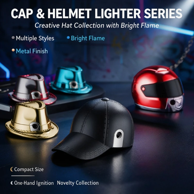Personalized Cowboy Hat Design Mini Inflatable Lighter,PortableOutdoor Butane Torch Lighter,Smoking Accessories,Men’sNoveltyGift