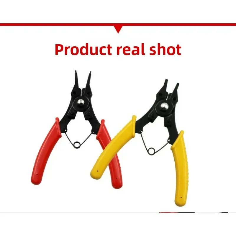 4 in 1 Snap Ring Plier Combination Spring for Four Rings Plier Head Clamp Spring Shaft Dismounting Tool Multifunctional