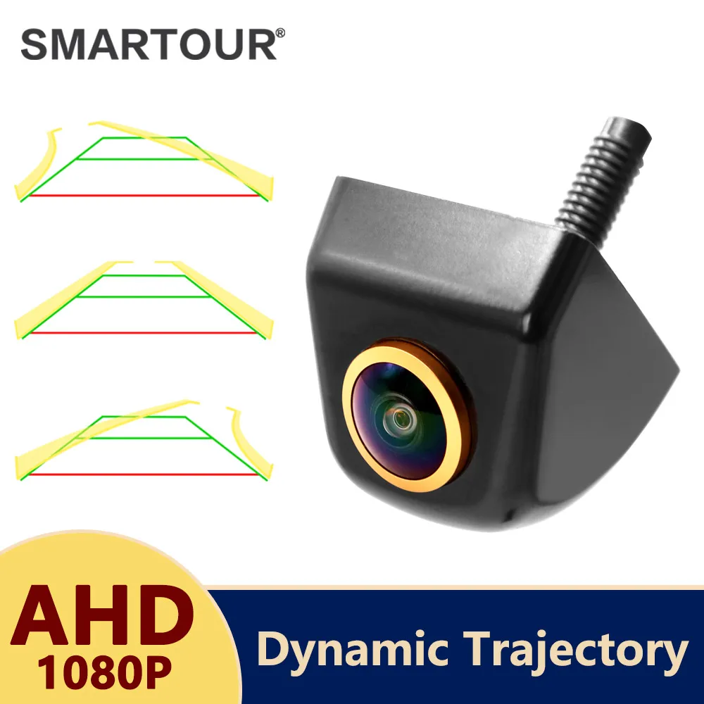 

AHD 1080P Golden Lens Car Intelligent Dynamic Trajectory Moving Guide Parking Line HD Rear View Reverse Backup Tracks Camera