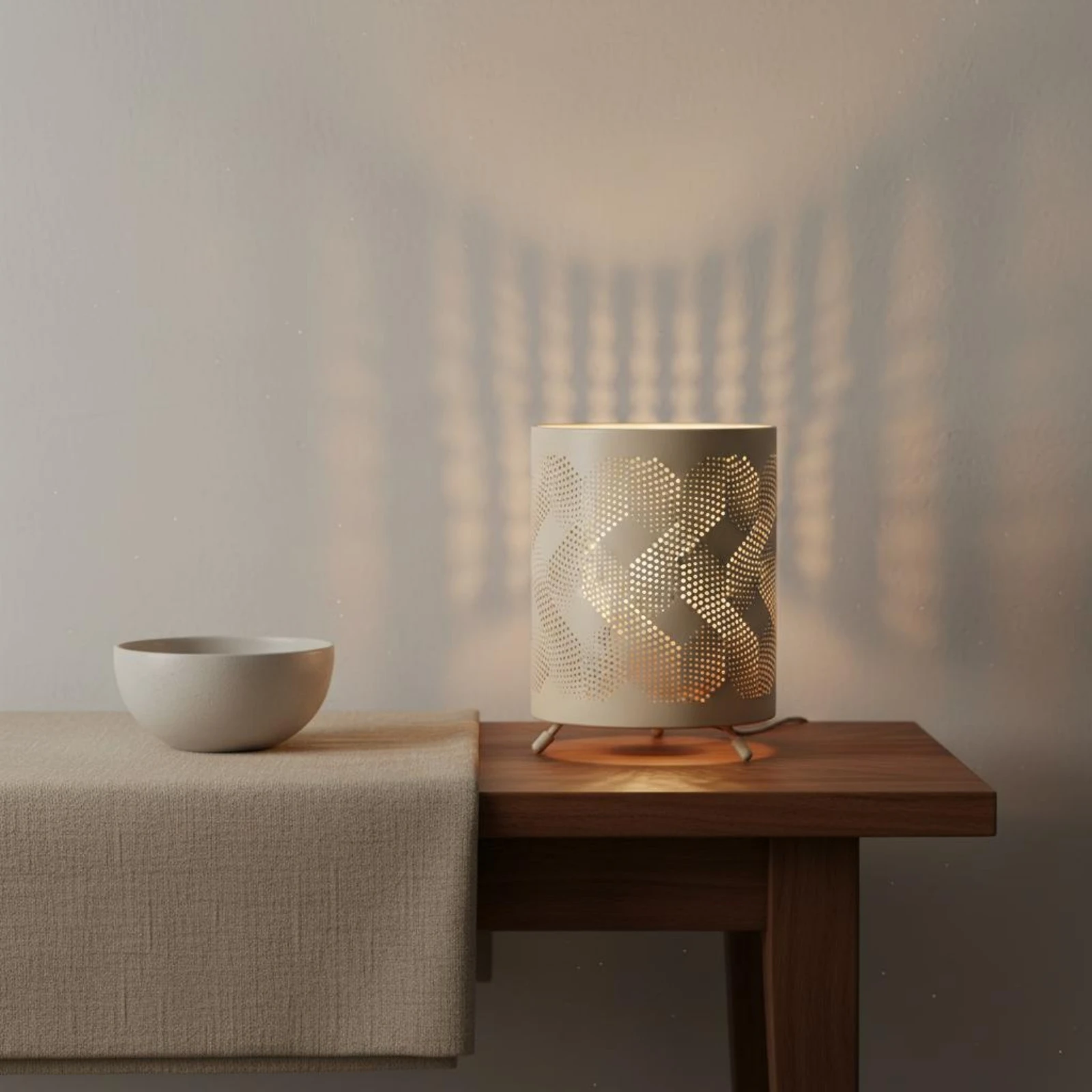 Cutout Pattern Table Lamp Wrought Iron Hollow Metal Candle Lamp Decorative Electric Candle Candle Holder Modern Minimalist House