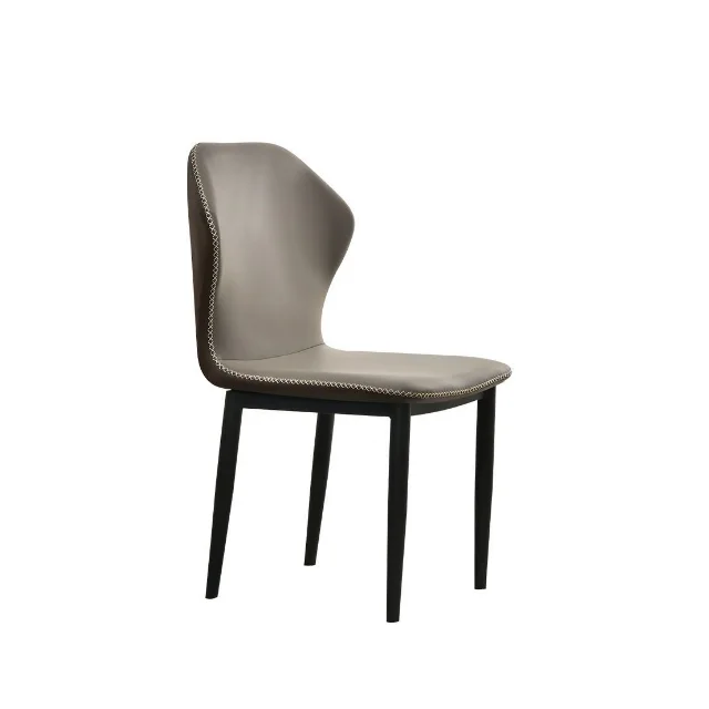 

New Modern Restaurant Fabric Dining Chair Metal Leg PU Leather Dining Room Chairs