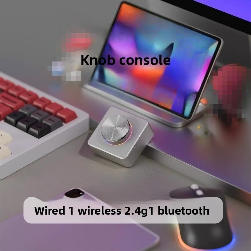 KM01 Knob Mini Keyboard Customized CNC Wireless Tri-mode Multi Functional Keyboard Media Control Support QMK VIA PC Accessories