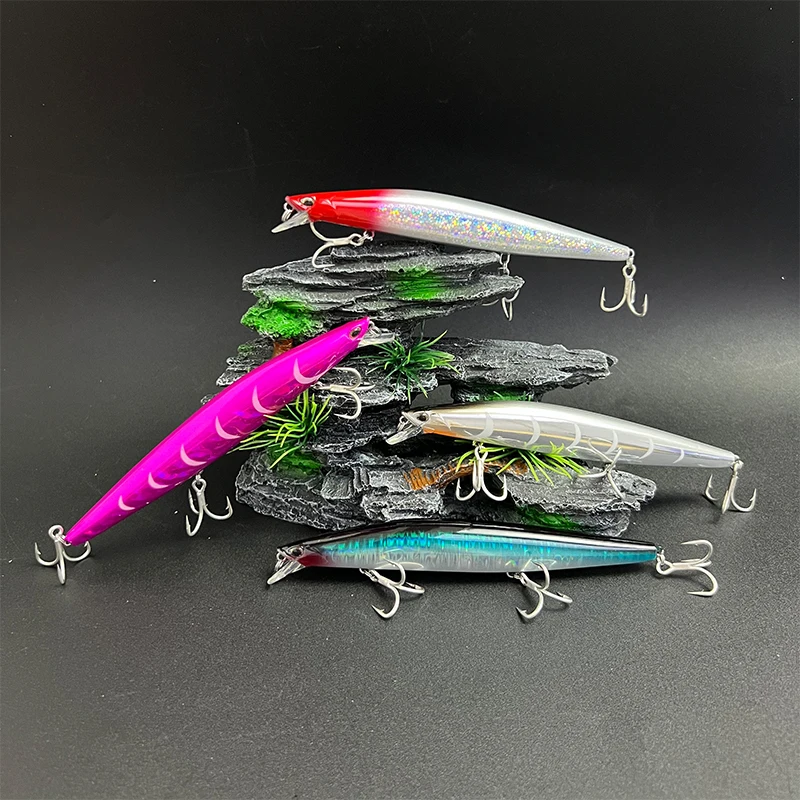 50pcs 145mm 26g Sinking Minnow Wobbler Jerkbait Fishing Casting Seabass Trout Carp Fishing InShore Hard Bait Fishing Tackle