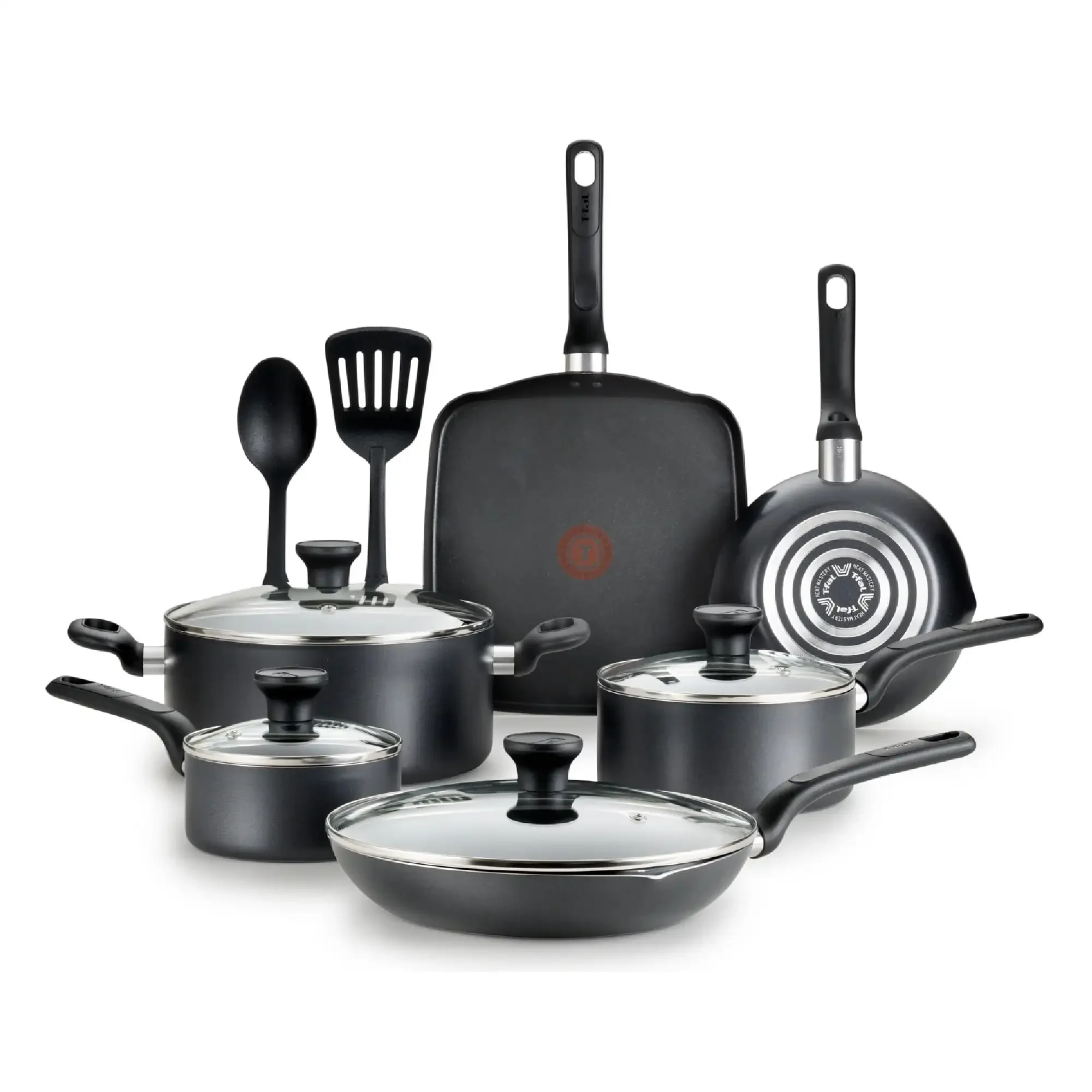 

12-Piece Non-Stick Cookware Set, Pots and Pans, Grey