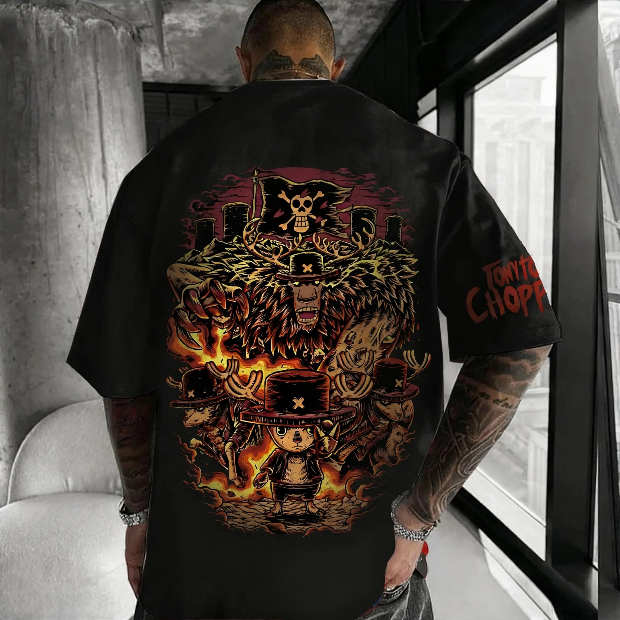 เสื้อยืดแขนสั้นลายวันพีซ ลูฟี่ โซโล ผ้าฝ้ายพิมพ์ลาย รุ่นซัมเมอร์ 2026 ระบายอากาศได้ดี ทรงหลวม สไตล์สปอร์ต แฟชั่น สำหรับผู้ชายและผู้หญิง