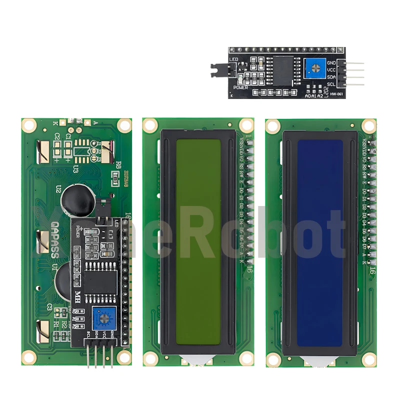 LCD 1602 2004 Module Blue Green Screen For Arduino LCD 16x2 20X4 Character UNO R3 Mega2560 Display PCF8574T IIC I2C Interface