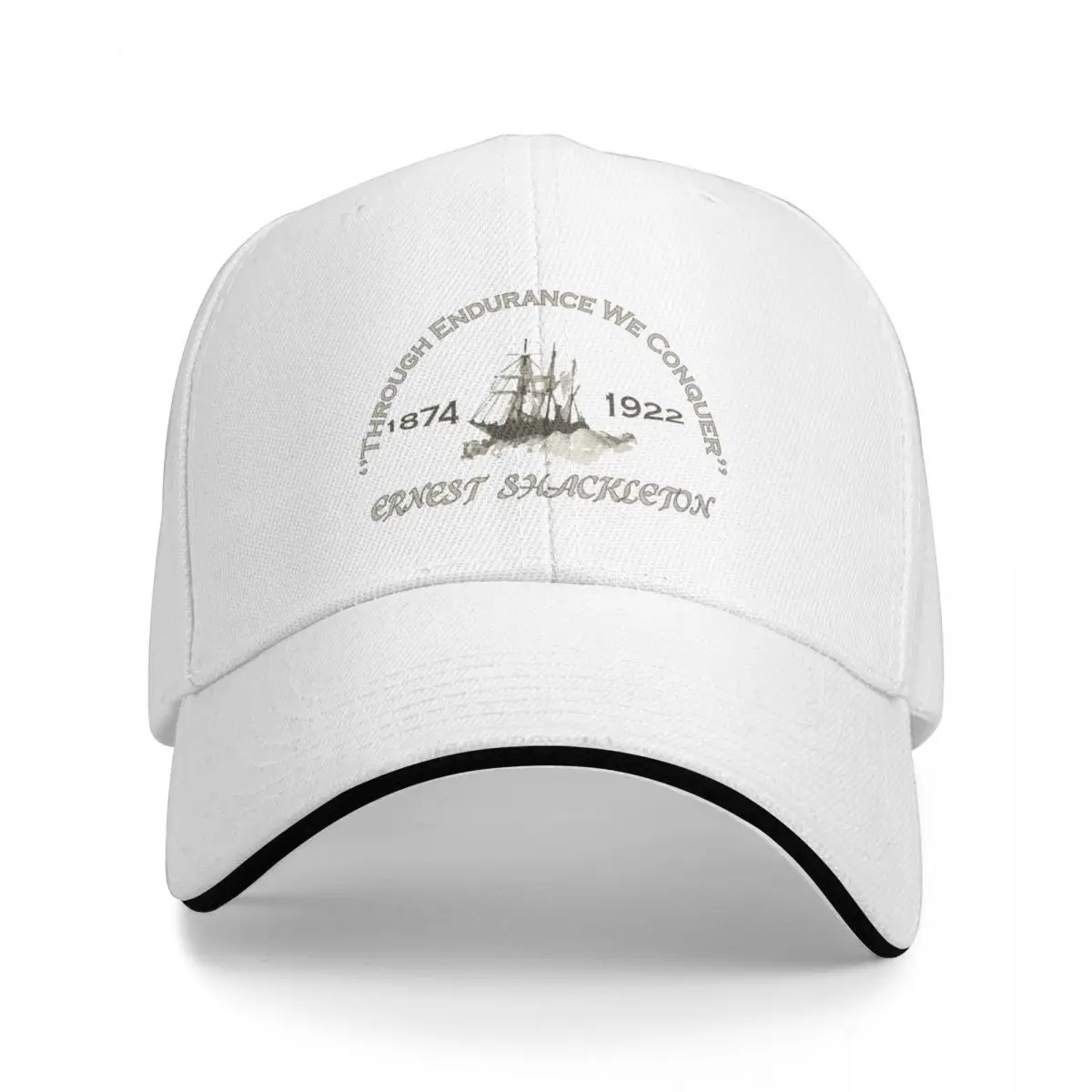 Through Endurance We Conquer - Sir Ernest Shackleton Baseball Cap Bobble Hat Snap Back Hat Ladies Men's