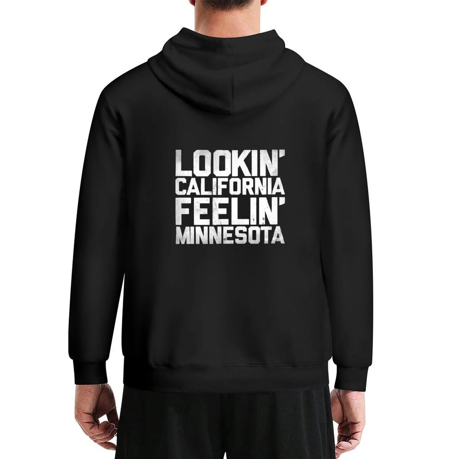 Lookin'California, Feelin' Minnesota (أبيض) طقم تي شيرت رجالي بقلنسوة ملابس رجالية ملابس رجالي هوديي جرافيك