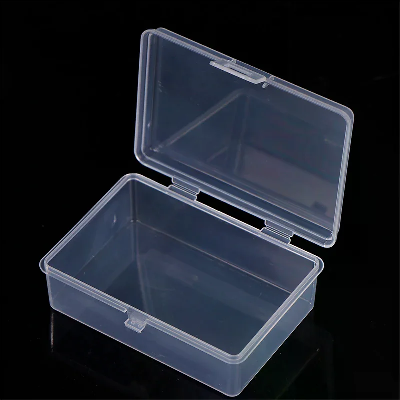 Small Semi-Transparent Plastic Cards Cases Folder Matte Flip-Top Jewelry Box Accessories Storage Organize Packaging Boxes