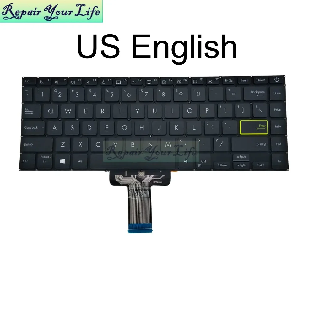 Imagem -04 - Teclado Latino e Espanhol para Asus Vivobook S14 X421 S433 X421da X421fa X421ua X421ep X421eq X421e X421ea M433 M433da M433ia