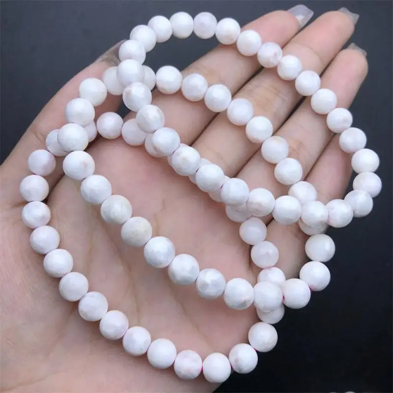 8MM Natural Pink Larimar Bracelet For Women Men Love Gift Crystal Beads Strands Jewelry Holiday Gift 1PCS