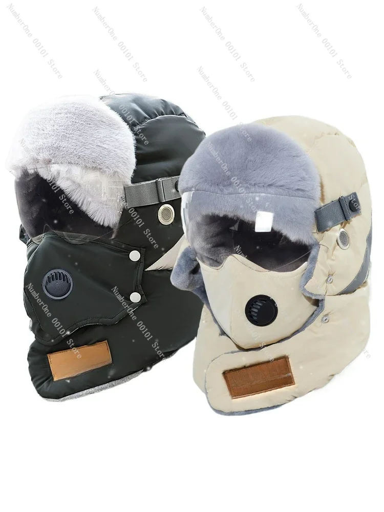 cycling hat female warm and cold wind artifact pullover electric vehicle wind and snow face mask male mask cotton Lei Feng hat