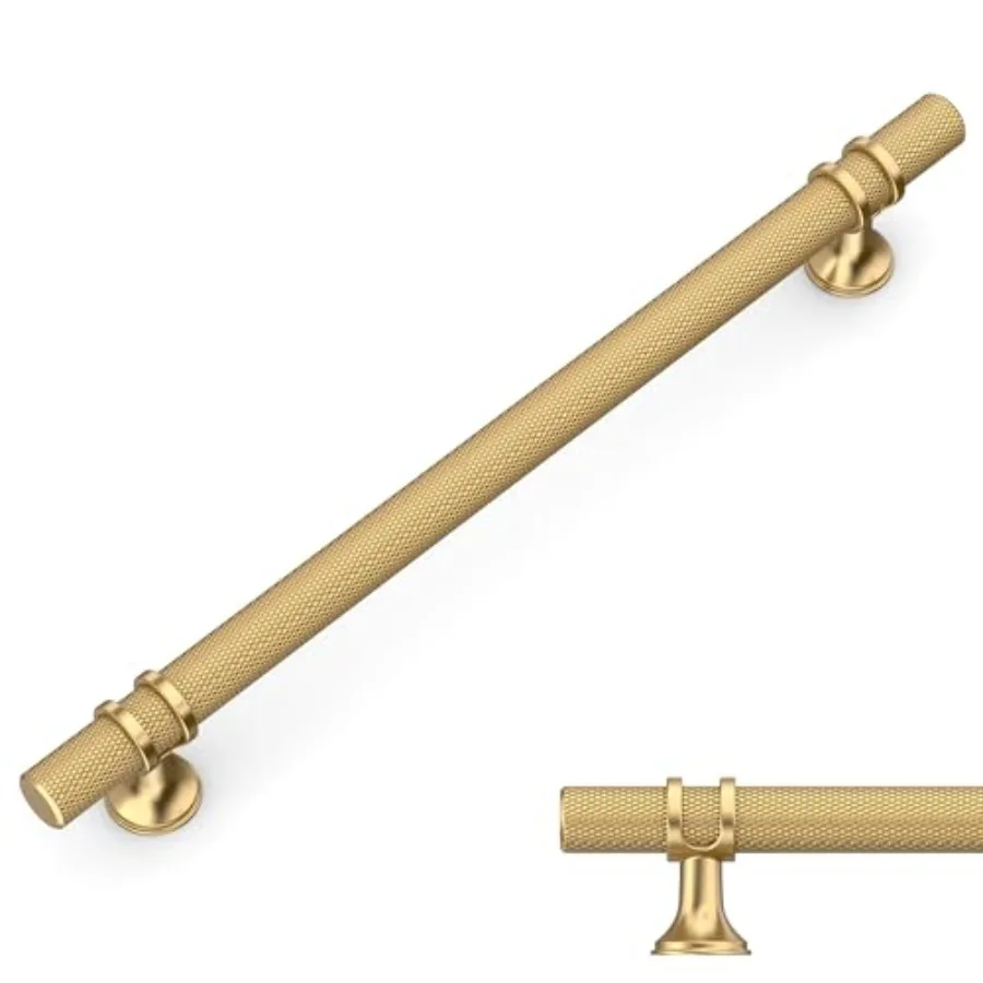 

Набор из 10 рифленых ручек для шкафов, межцентровое расстояние 7,5 дюймов, для кухонных шкафов, ящиков, тумб и гардеробов ZH0025