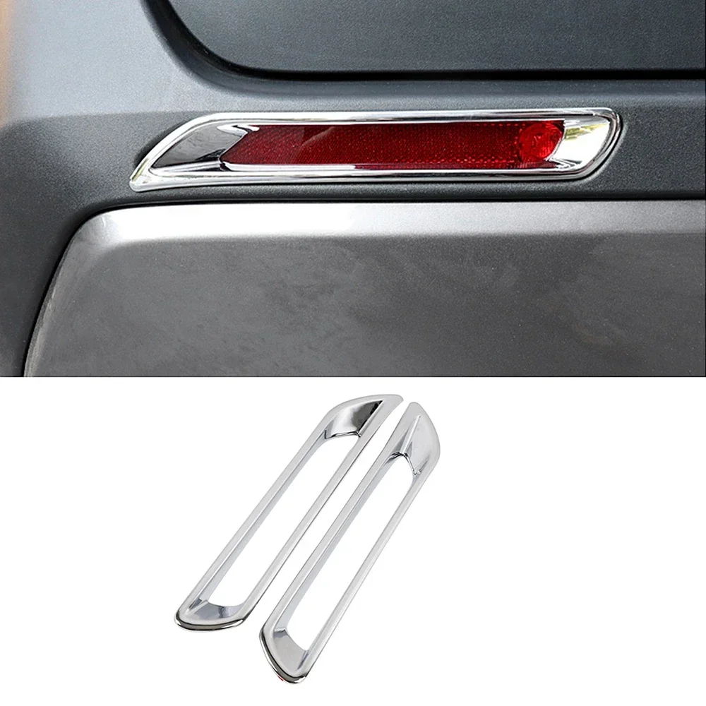 For Toyota Rav 4 Rav4 2019-2024 Rear Reflector Fog Light Lamp Cover Sticker Decoration Chrome Trim Accessories