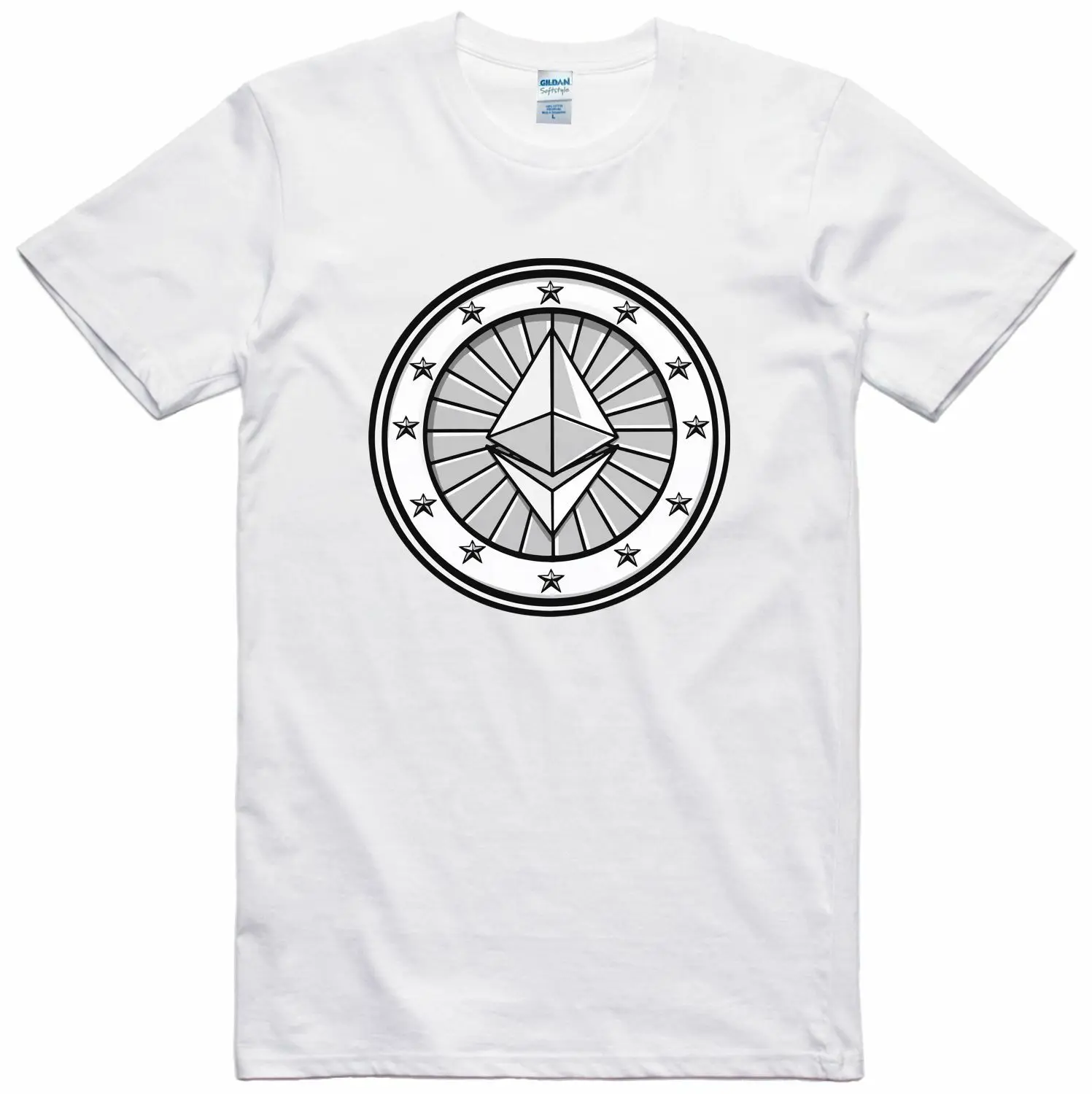 T-Shirt homme Ethereum monnaie Design coupe régulière 100% coton T-Shirt