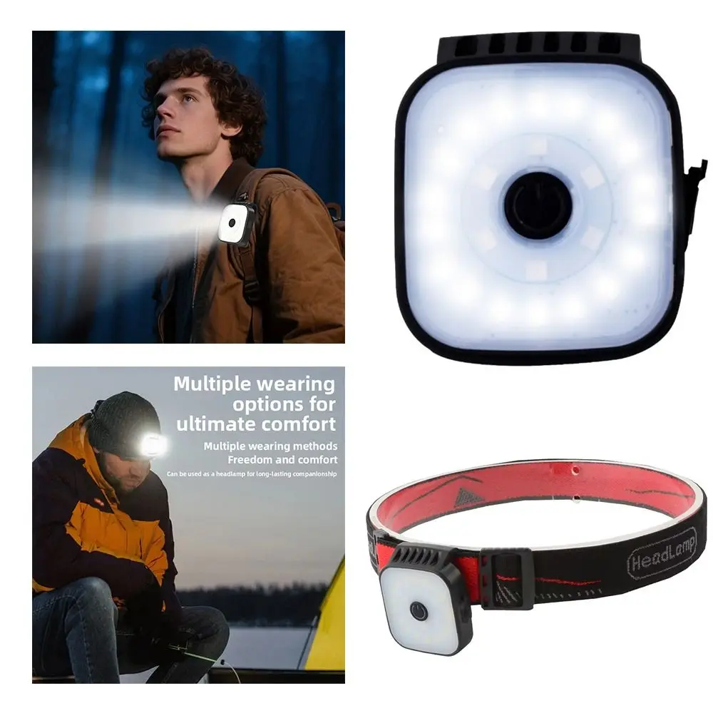 USB Rechargeable Headlights Mini Portable Green LED Running Lights Alternating Traffic Clip On Wearable Flashlight