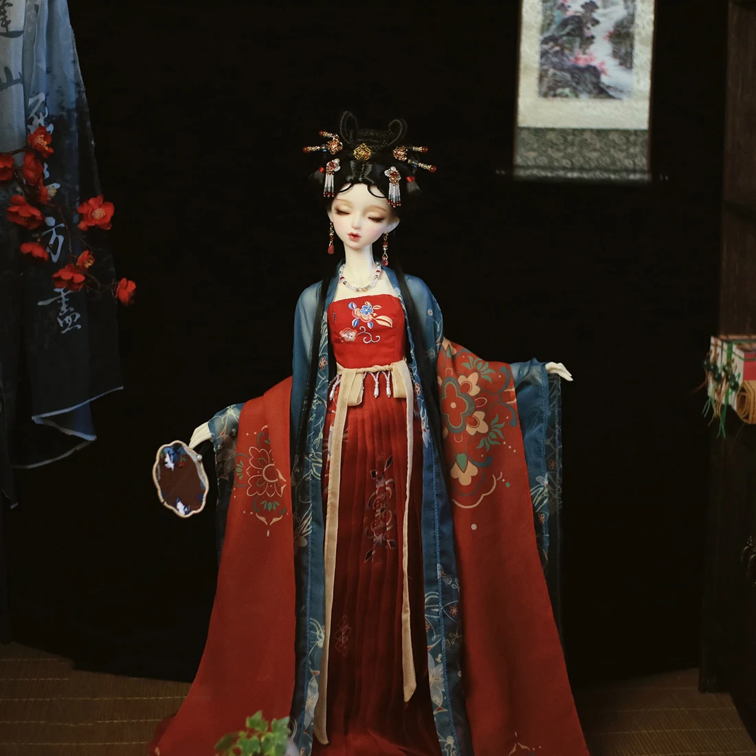 1/4 1/3 Scale BJD Clothes Ancient Costume Chinese Hanfu Fairy Dress Outfit For BJD/SD MSD SD13 Big Girl Doll Accessories A1158