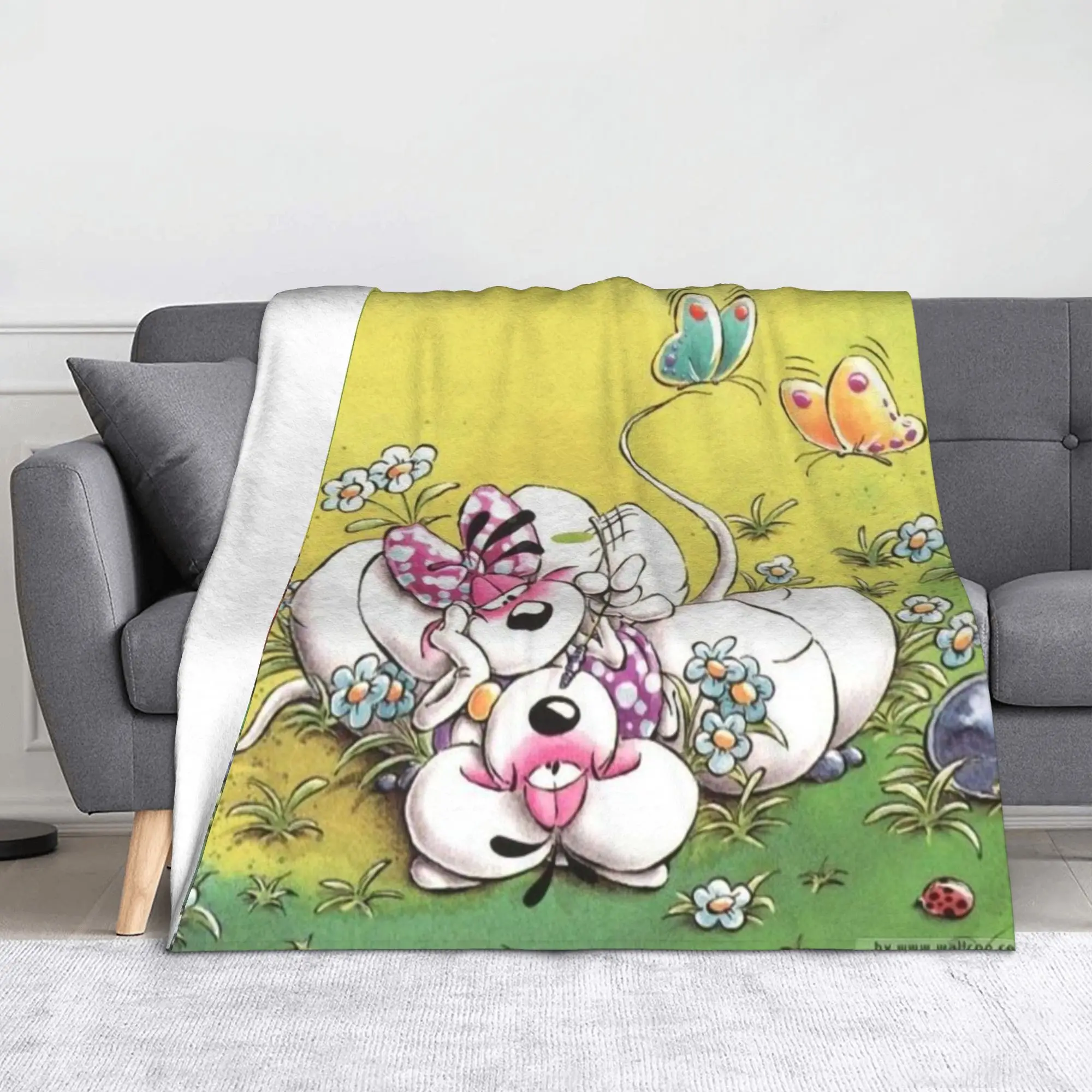 Diddl Diddlina Accessories Blanket Cozy Soft  Throw Blankets for Sofa 50x60 Inches Multiple Sizes Bedspread
