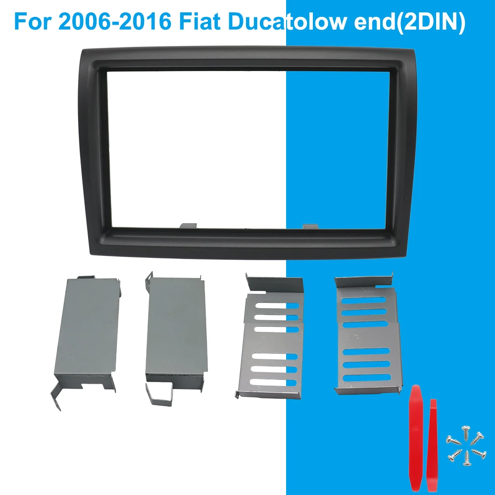 

For Fiat Ducato 2006-2016 2DIN Frame Dashboard Panel Car Radio Bezel Trim Replacement