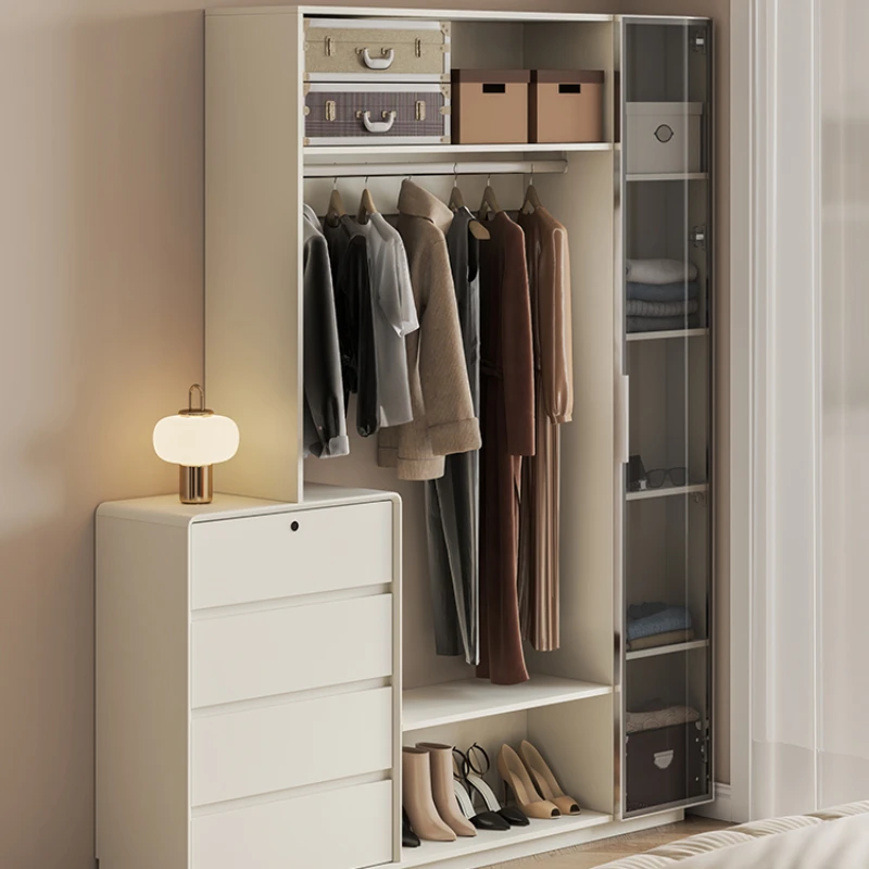 

Bedroom chest, coat rack integrated, modern simplicity, storage locker at the end of the wall, multi-functional full-length