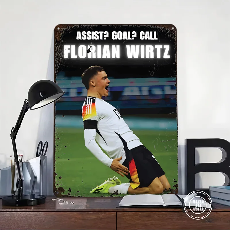 Florian Wirtz Metal Poster Perfect Gift for Fans Lovers Customized Wall Art Metal Sign for Vintage Retro Decoration Gaming House
