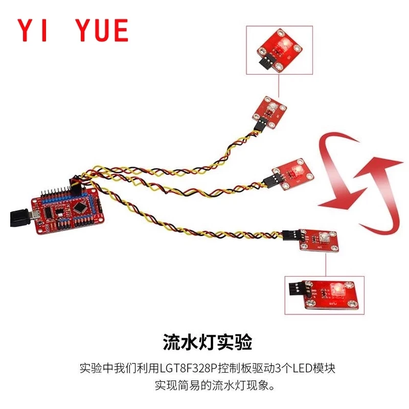 Placa de controle Adequado para DIY Programação Desenvolvimento, Arduino Maker, Open Source, LGT8F328P, DC5V