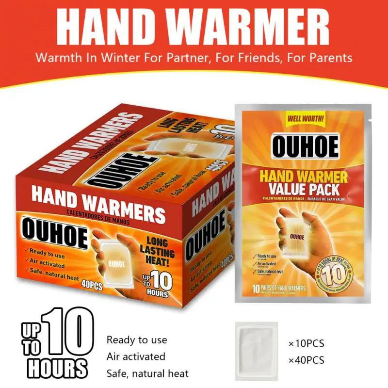 

10~50Pcs Disposable Hand Warmer Value Pack Self-heating Cold-proof Warming Abdomen Warming Patch Warm Body Patch