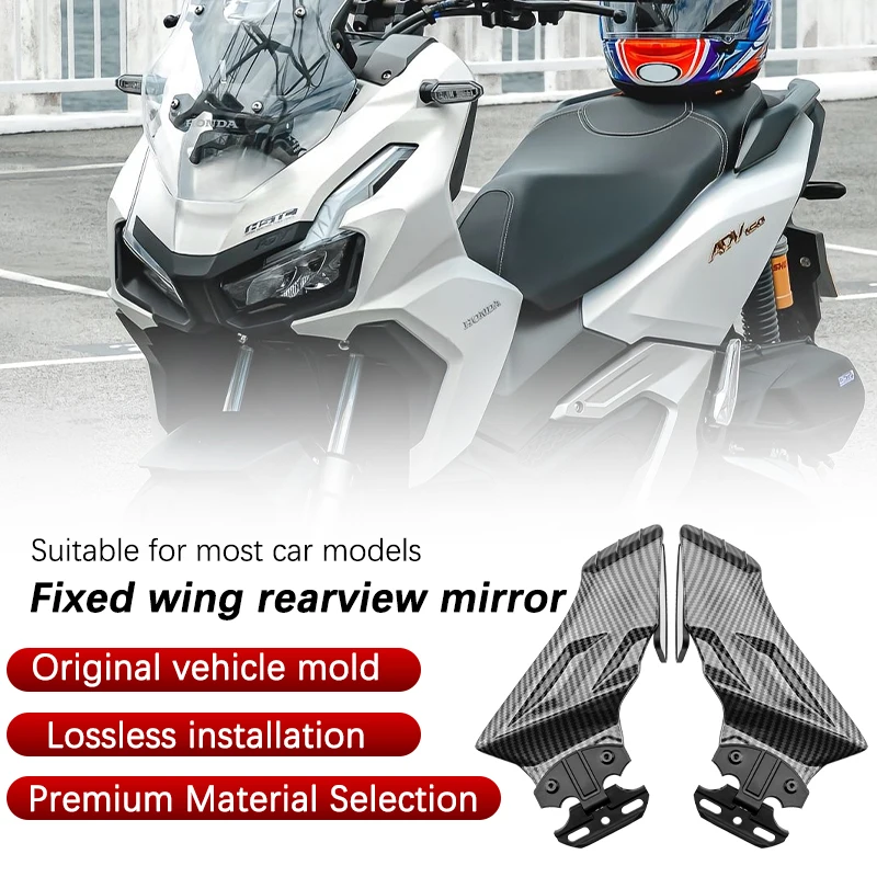 Modified Motorcycle Side Mirror Sports Car Fixed Wing Rearview Mirrors For Kawasaki Ninja 400 600 Honda CBR 250 500 600 1000 R