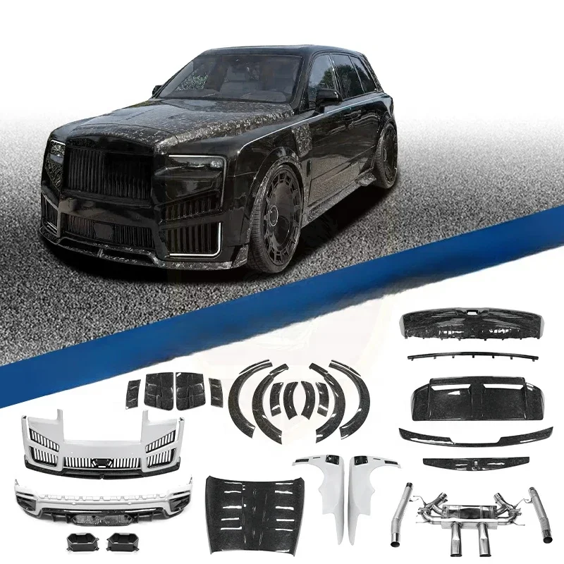 High Quality Widebody Kit Front Fenders Wheel Arches Bumper Assembly Side Skirt Engine Hood Spoiler Cullinan