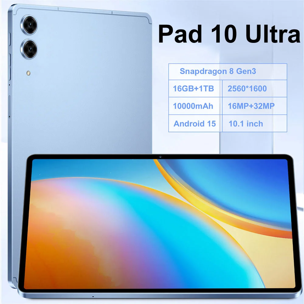 

2026 New Pad 10 Ultra 20000mAh Battery Tab 10.1 inch Global Version Android 22GB+2TB Tablets 4G 5G Dual SIM WIFI For Kids PC