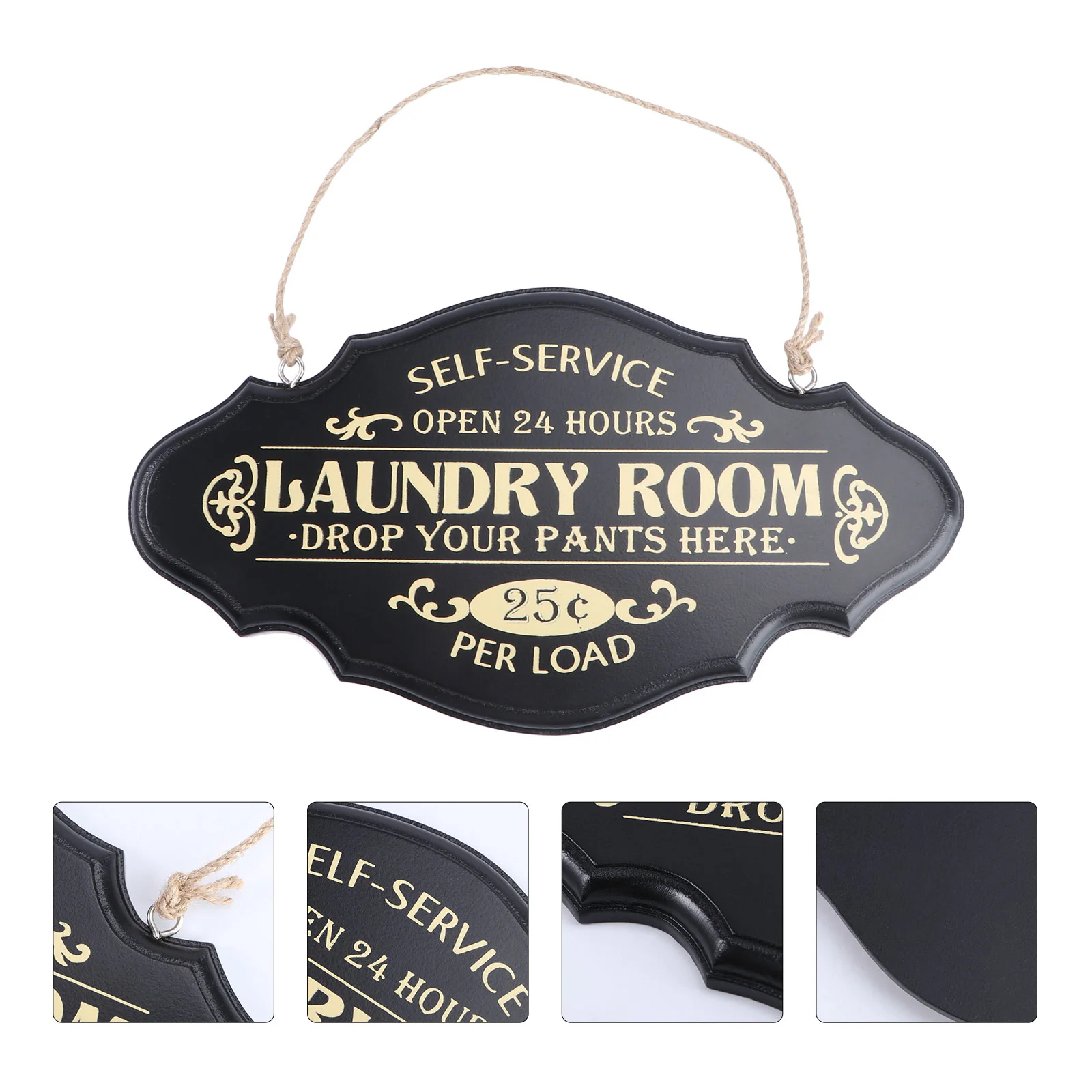 

European Style Vintage Decor Hanging Wooden Wash Room Sign Laundry Plaques