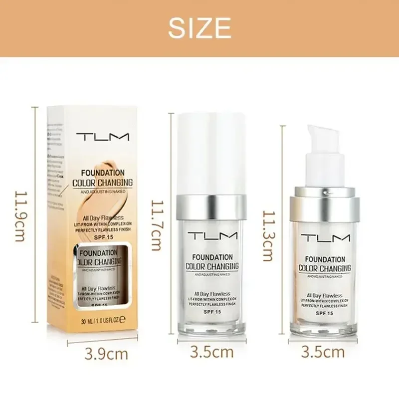 Brighten คอนซีลเลอร์ Magic เปลี่ยนสี Foundation Liquid Soft Matte Long Lasting Hydrating แต่งหน้า Base Maquiagem เครื่องสําอาง