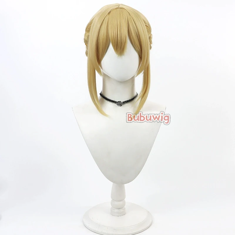 Bubuwig Synthetic Hair Aihara Mei Cosplay Wigs Citrus Aihara Mei Role Play Women Long Blonde Braided Cos Wig Heat Resistant