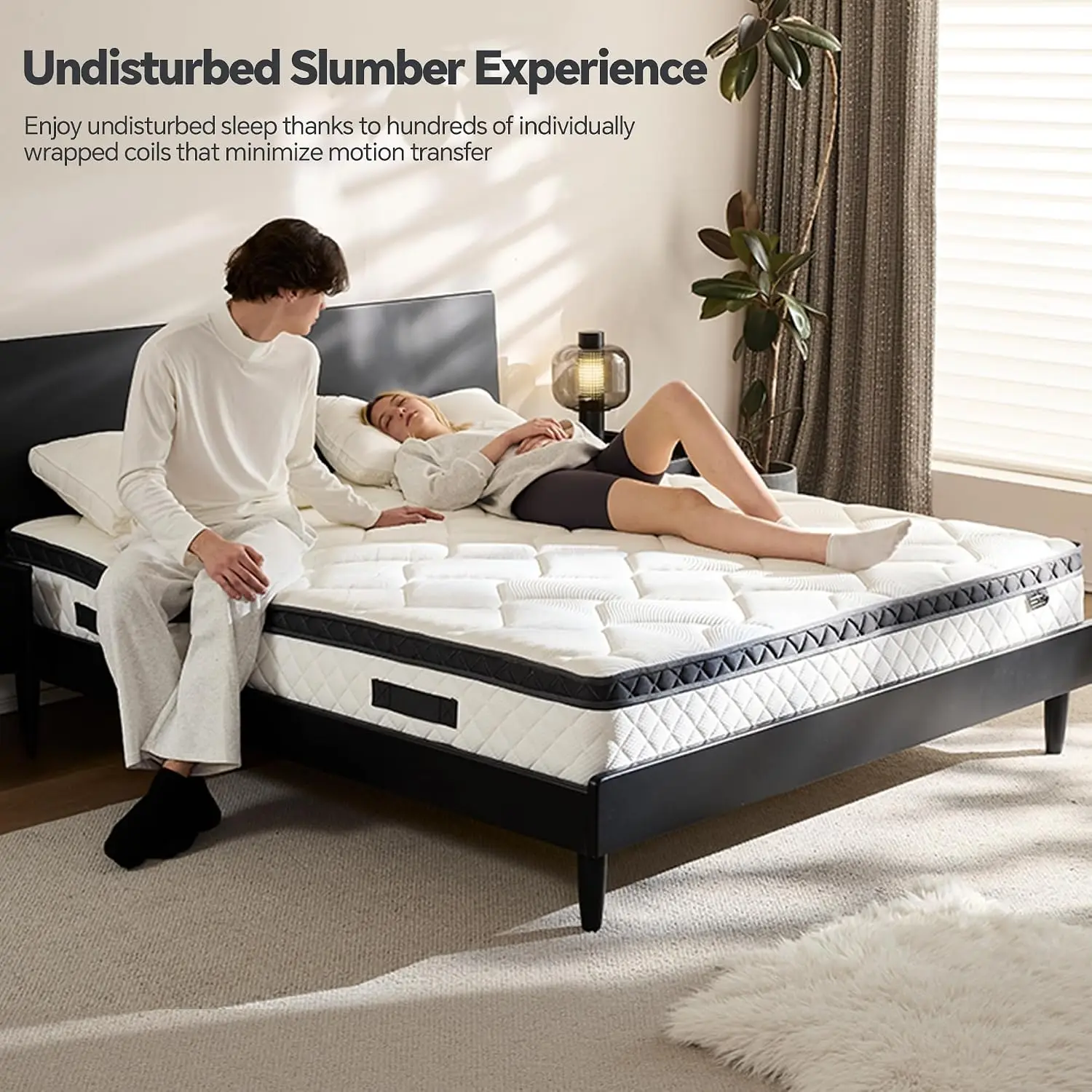 Queen Mattress in a Box, 12 Inch Hybrid Mattress with Individual Pocket Spring & Memory Foam, Motion Isolation, Customized