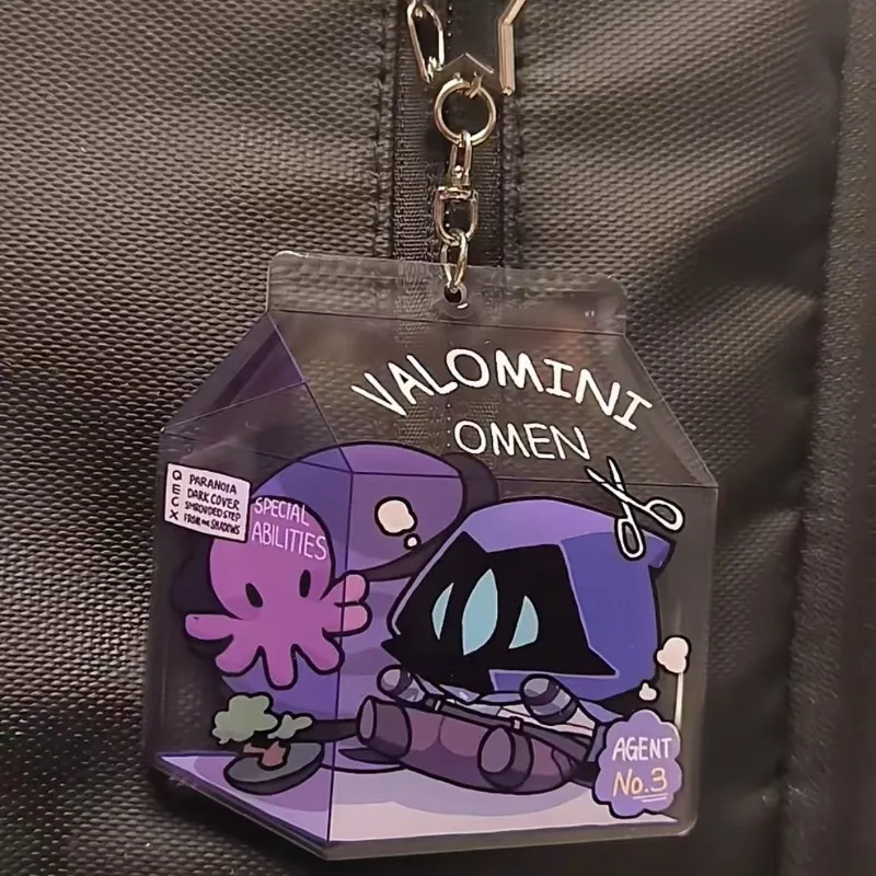 VALORANT أنيمي المفاتيح سلسلة مفاتيح مصنوعة من الأكريليك أكياس كيرينغ سيارة قلادة أطفال أصدقاء هدية لمحبي جمع حلية تأثيري