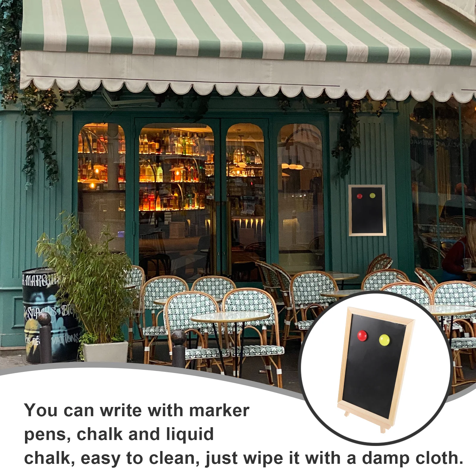 1 conjunto mini quadro-negro sinal desktop placa de pé apagável reutilizável pequeno quadro-negro placa de mensagem uso barra em casa