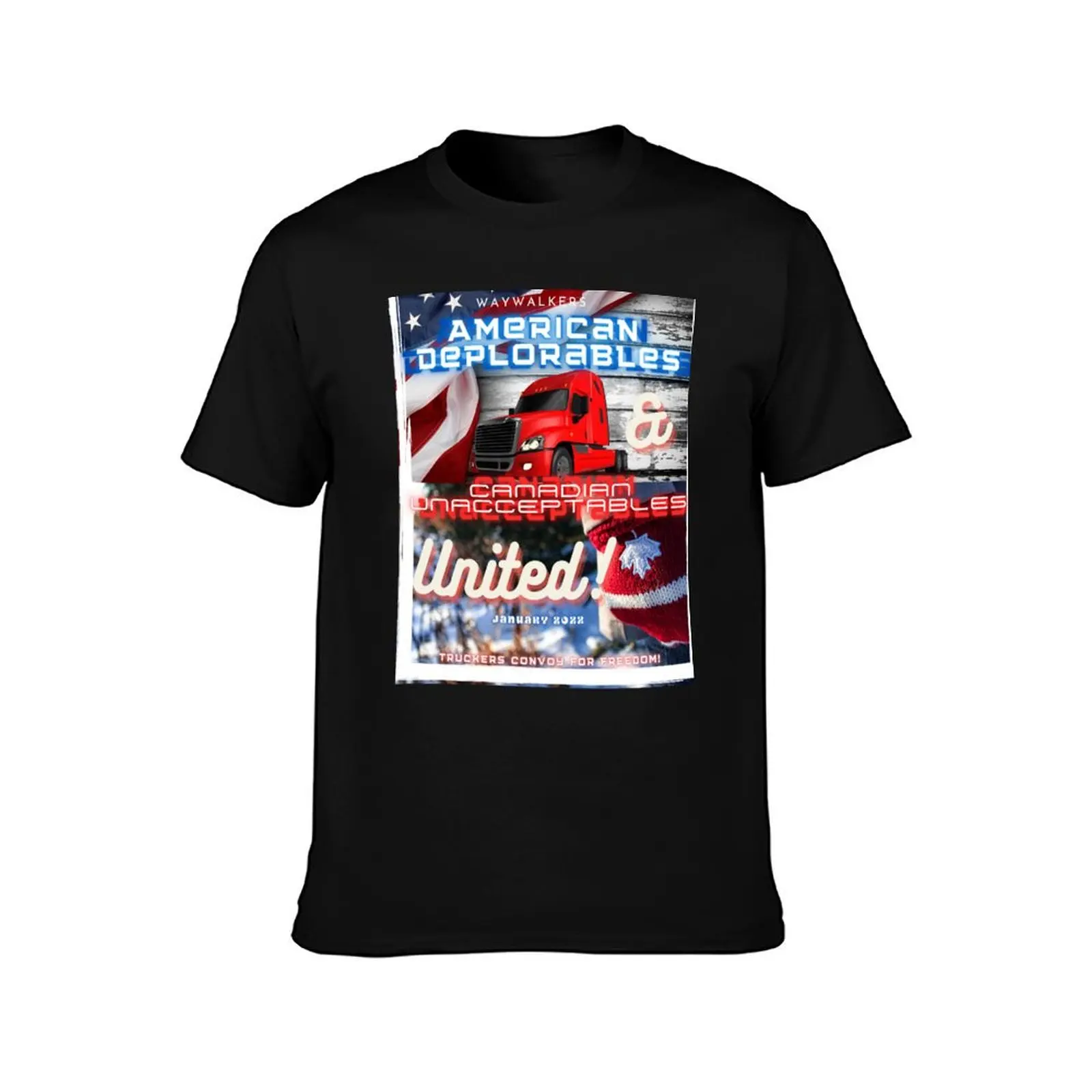 American Deplorables & Canadian Unacceptables T-Shirt Outdoor Sports Lightweight Tee T-Shirt