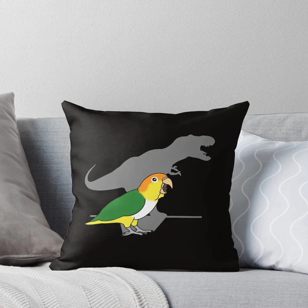 t-rex white bellied caique Throw Pillow Decorative Cushion Decorative Cushions pillow